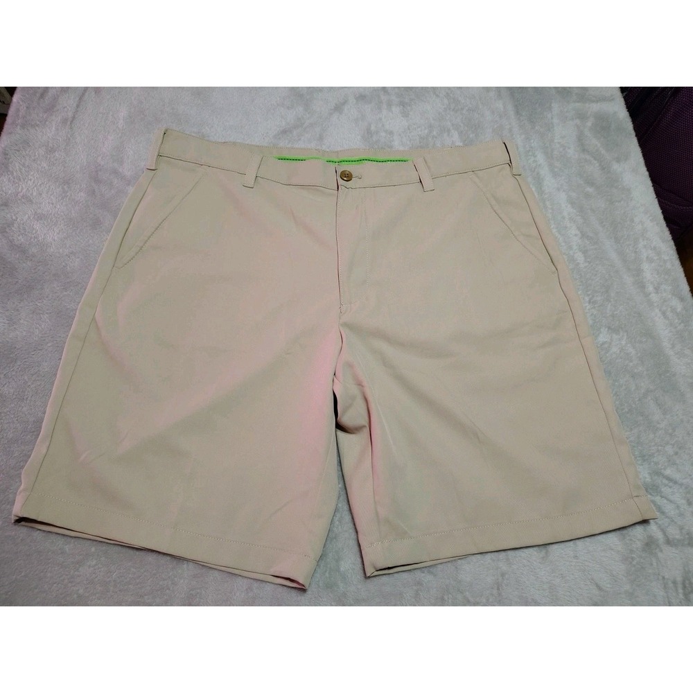 IZOD Golf Shorts Men 38/9.5 Beige Chino Activewear Outdoor Lightweight Comfort